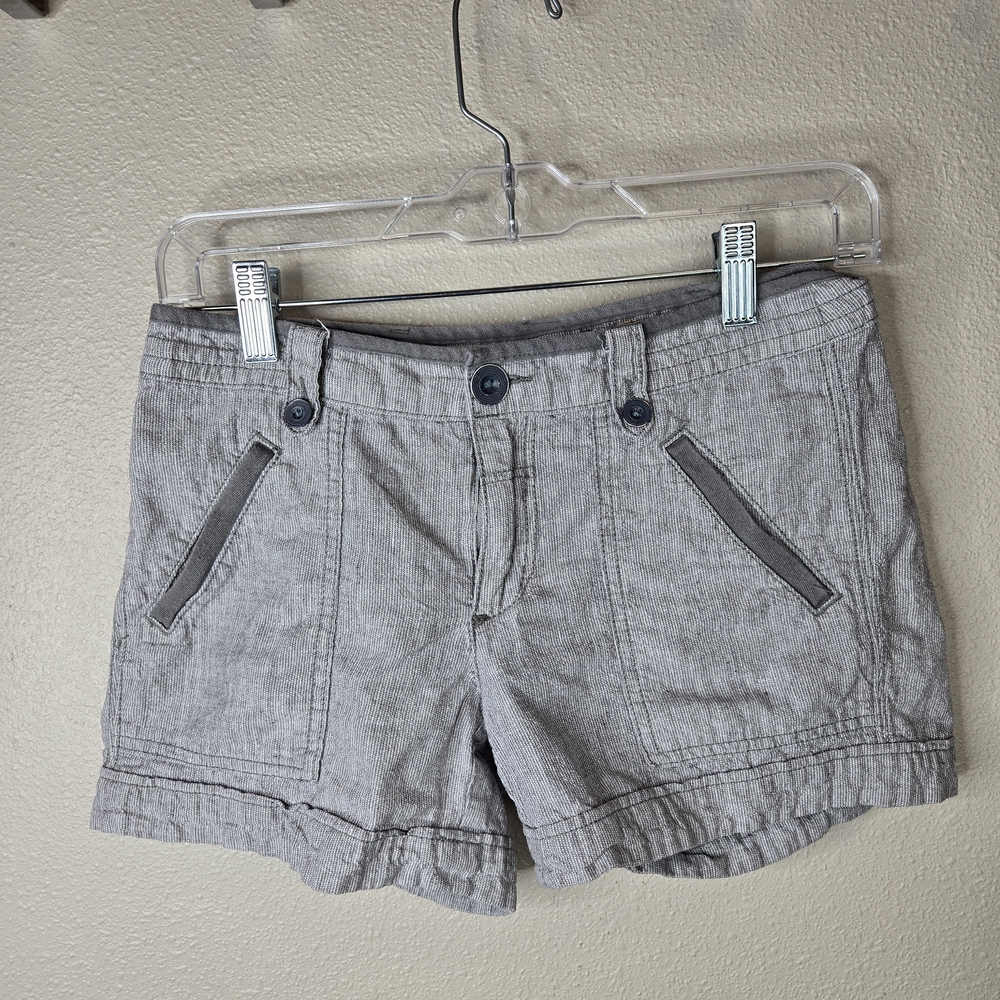 Pilcro Gray Women's Summer Linen Shorts Size 0